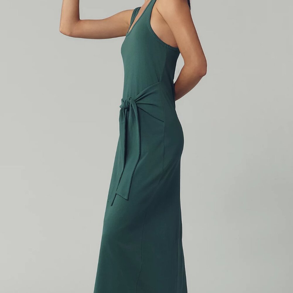 Anthropologie LSPACE Hunter Green Tie Waist Maxi Dress - Picture 3 of 7